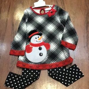 EMILY ROSE Toddler Sz 5 SNOWMAN 2 Pc Set PewOwned